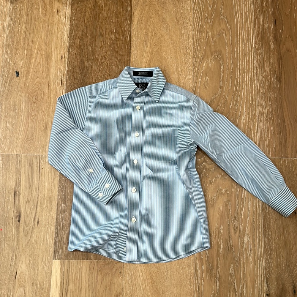 Nordstrom Kids long sleeve striped button up size 4‎ in blue and white